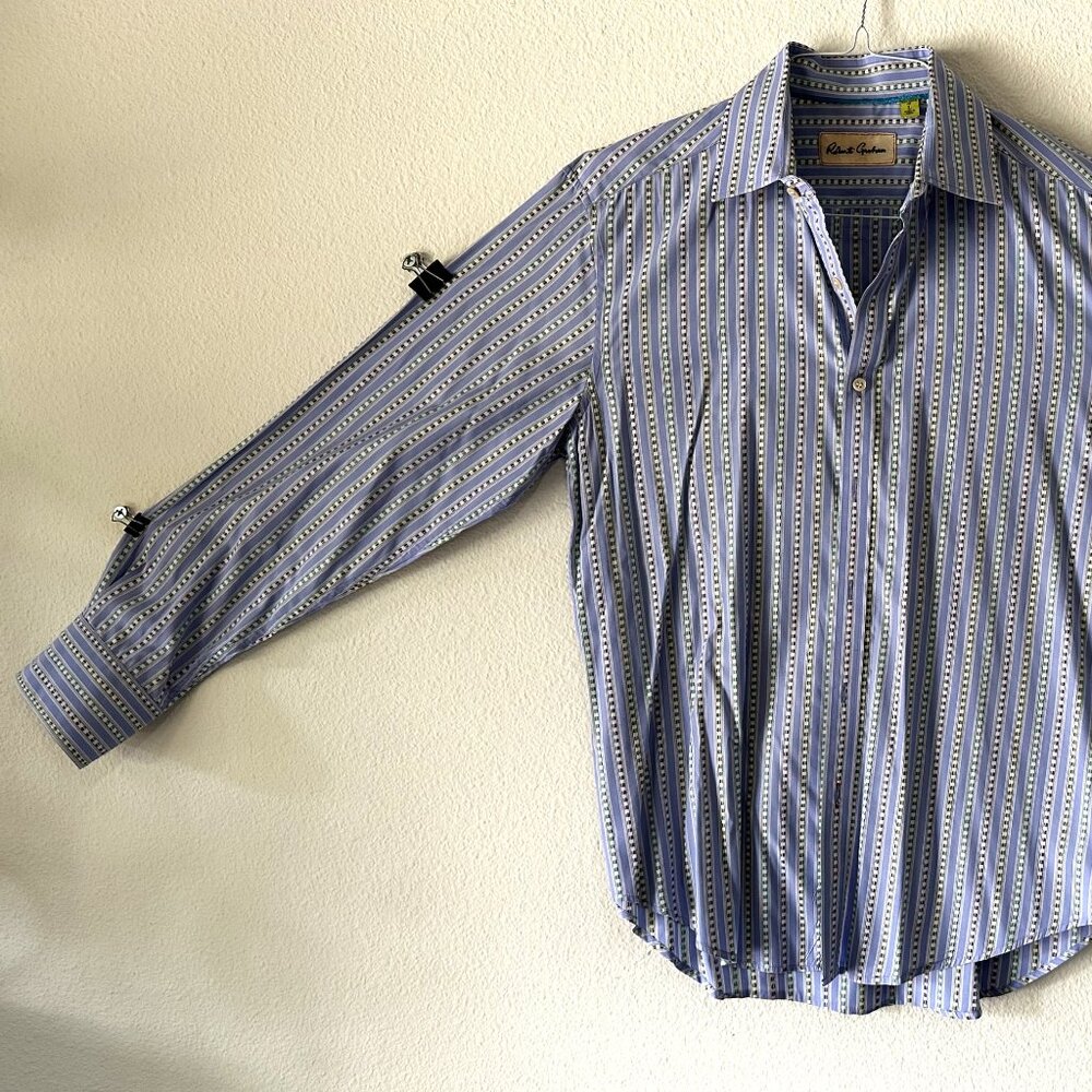 Robert Graham - Long Sleeved Button Up Shirt - Tailored Fit - Size L - Picture 7 of 8